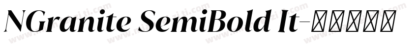 NGranite SemiBold It字体转换